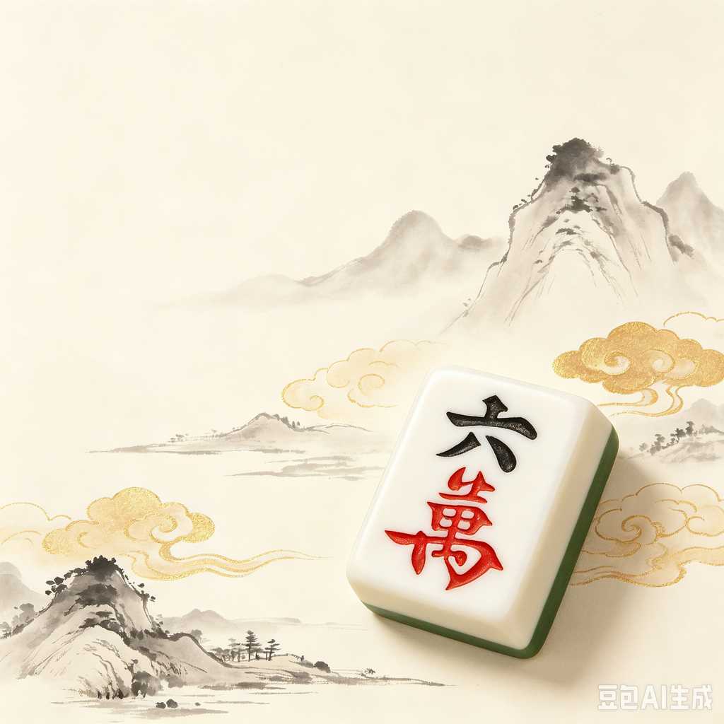 minimal text mahjong set